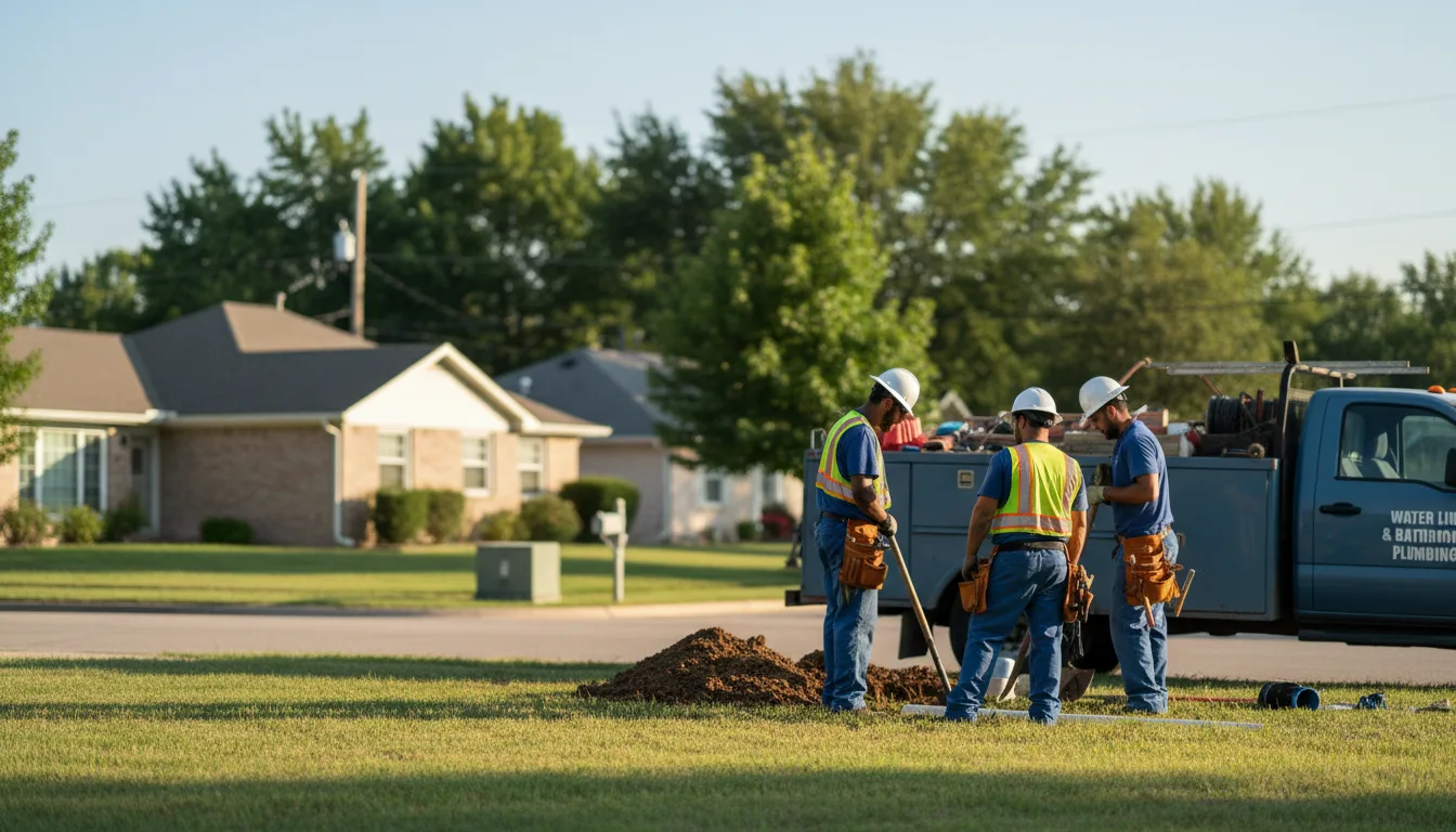 Residential water line and bathroom plumbing service in Burlington, WY